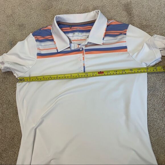 ADIDAS Golf Ladies Ultimate 365 Stripe Short Sleeve Polo Shirt Sz M🇨🇦 - Picture 11 of 12